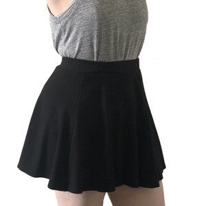 H&M Divided A-Line Black Mini Skirt